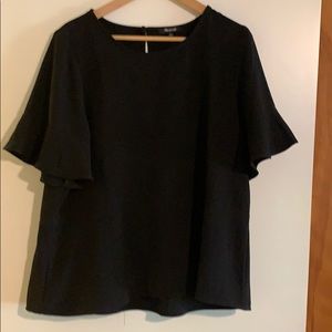 Madewell, crepe black top, XL